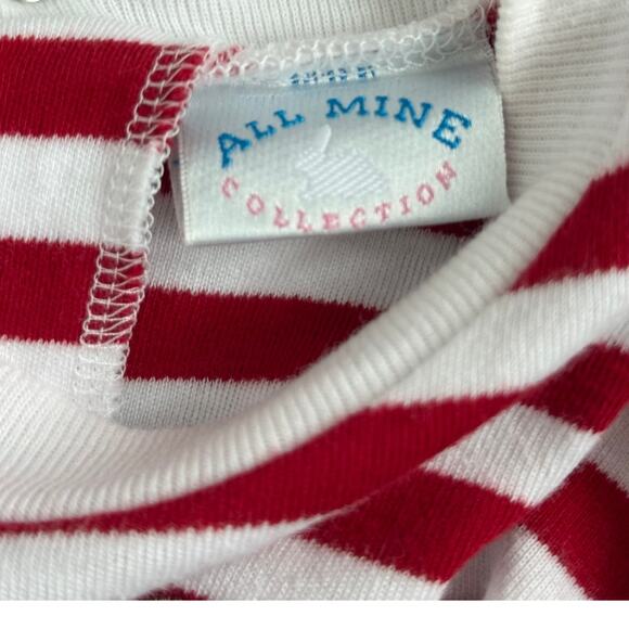 All Mine Cotton Collection Reindeer Christmas Romper 18 Months Red White - Picture 6 of 7